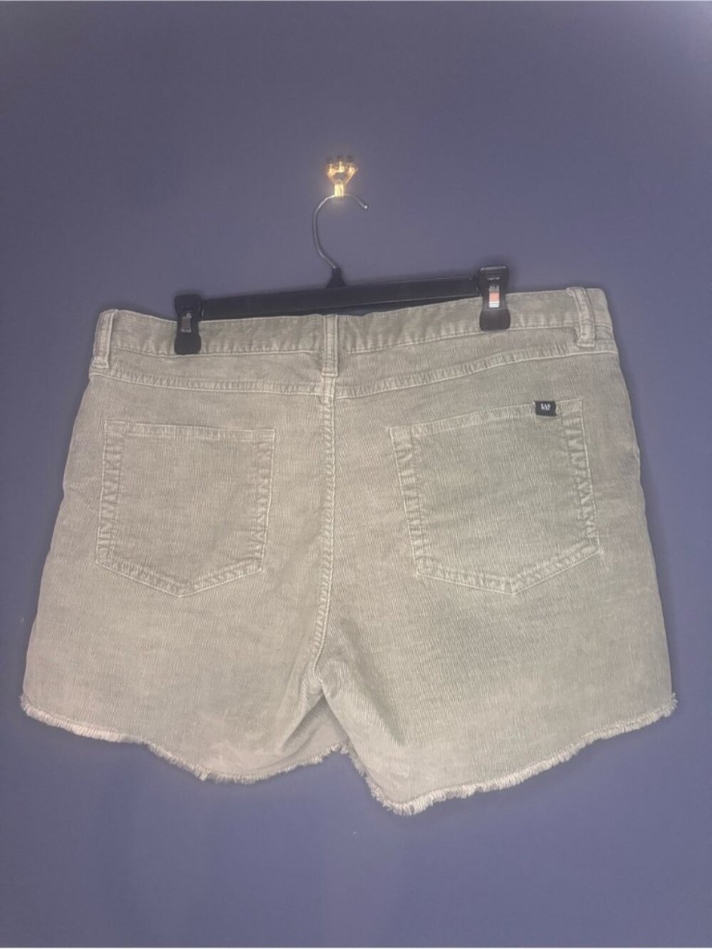 GAP Woman’s Olive Green Corduroy Nice Jean Shorts Size 14 NWOT